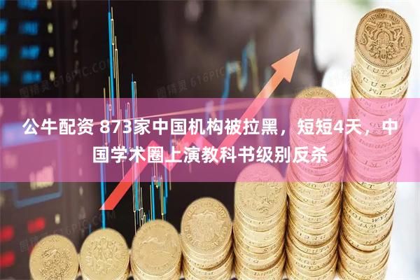 公牛配资 873家中国机构被拉黑，短短4天，中国学术圈上演教科书级别反杀
